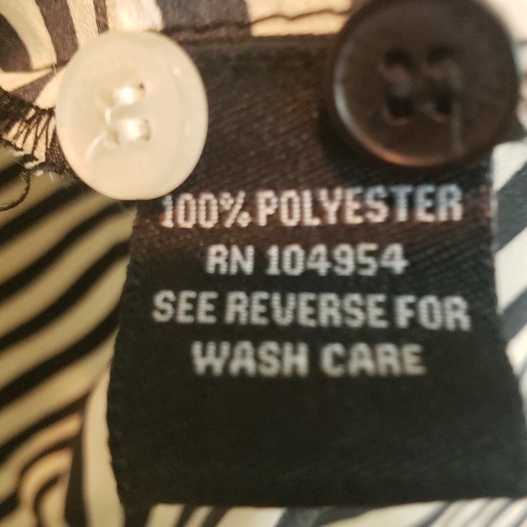 Antillia Femme Black/White Striped Shirt Sz: Small - Picture 5 of 5